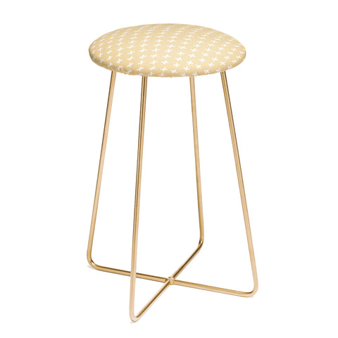 Avenie X Marks The Spot Honey Yellow Counter Stool