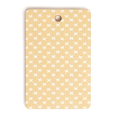 Avenie X Marks The Spot Honey Yellow Cutting Board Rectangle