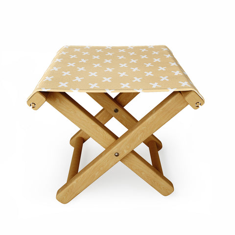 Avenie X Marks The Spot Honey Yellow Folding Stool