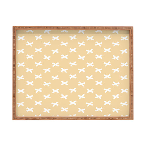 Avenie X Marks The Spot Honey Yellow Rectangular Tray
