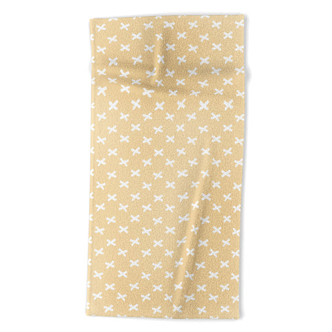 Avenie X Marks The Spot Honey Yellow Beach Towel