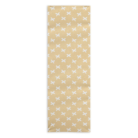 Avenie X Marks The Spot Honey Yellow Yoga Towel