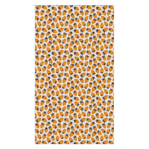 Avenie Yellow and Grey Strawberries Tablecloth