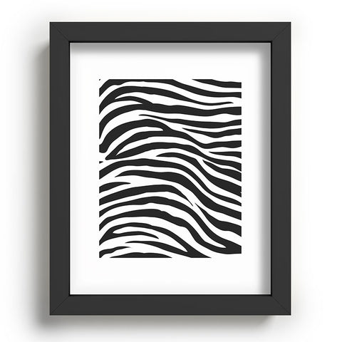 Avenie Zebra Print Recessed Framing Rectangle