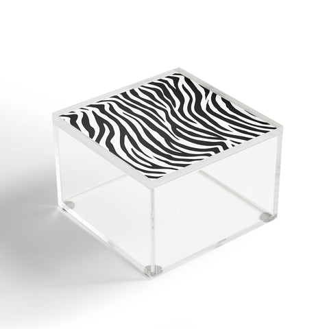 Avenie Zebra Print Acrylic Box