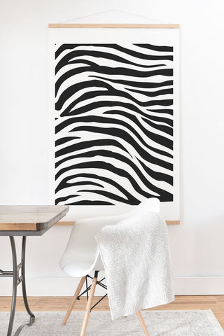 Avenie Zebra Print Art Print And Hanger