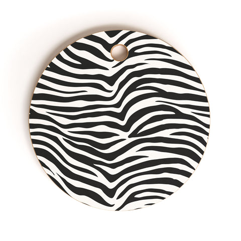 Avenie Zebra Print Cutting Board Round