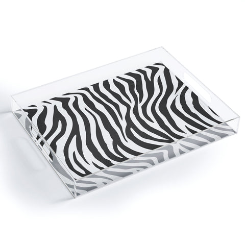Avenie Zebra Print Acrylic Tray