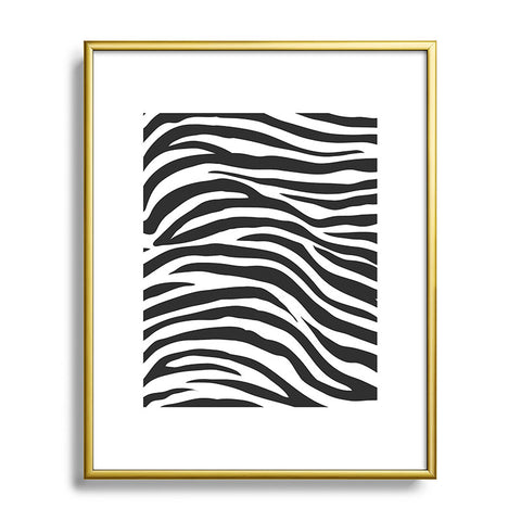 Avenie Zebra Print Metal Framed Art Print