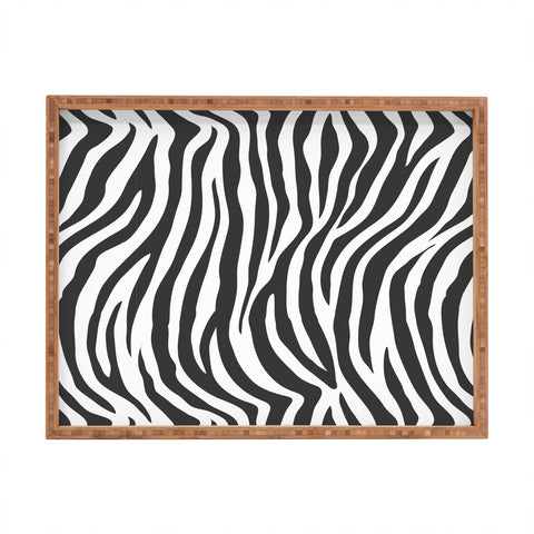 Avenie Zebra Print Rectangular Tray