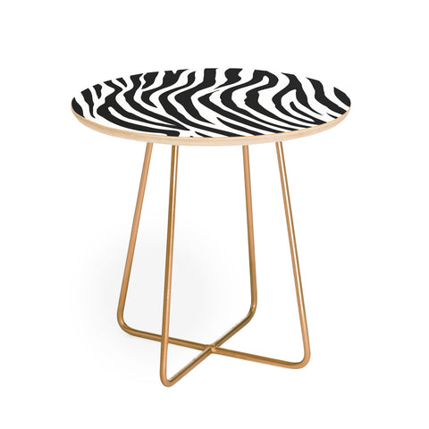 Avenie Zebra Print Round Side Table