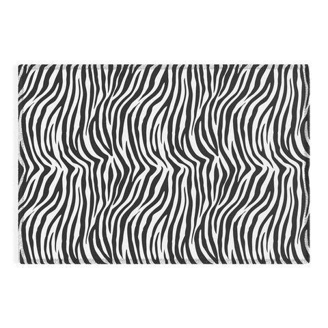 Avenie Zebra Print Outdoor Rug
