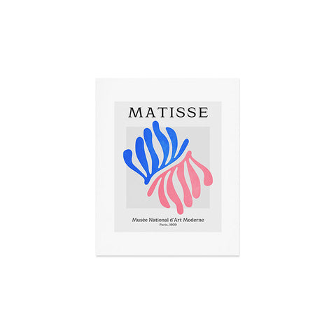 ayeyokp Blue Pink Leaves Matisse Art Print