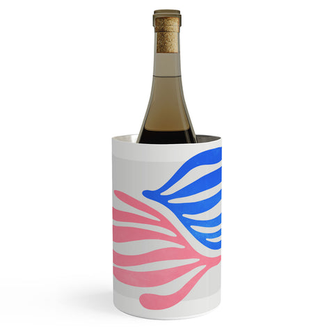 ayeyokp Blue Pink Leaves Matisse Wine Chiller