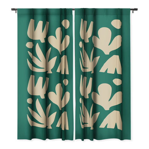 ayeyokp Bottle Green Collage Paper Cut Blackout Non Repeat