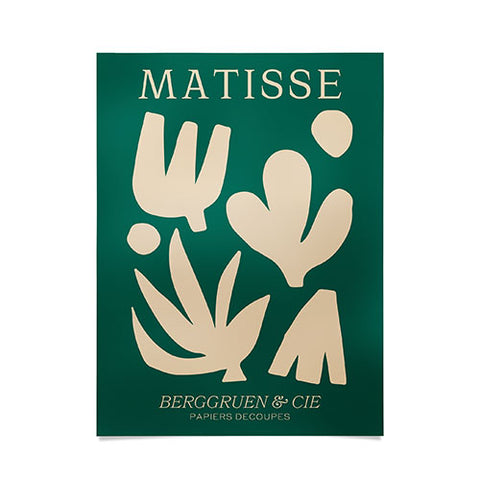 ayeyokp Bottle Green Collage Paper Cut Poster