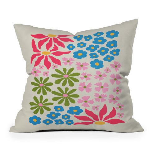 ayeyokp Flower Market 02 Kyoto Throw Pillow