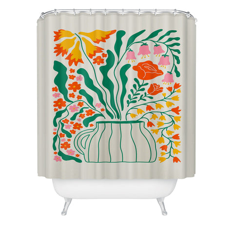 ayeyokp Flower Market 05 Los Angeles Shower Curtain