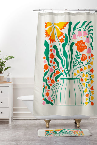 ayeyokp Flower Market 05 Los Angeles Shower Curtain And Mat