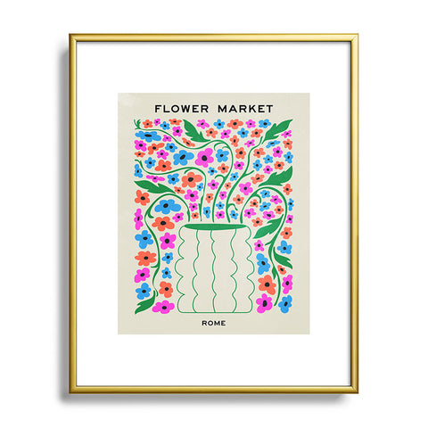 ayeyokp Flower Market 08 Rome Metal Framed Art Print
