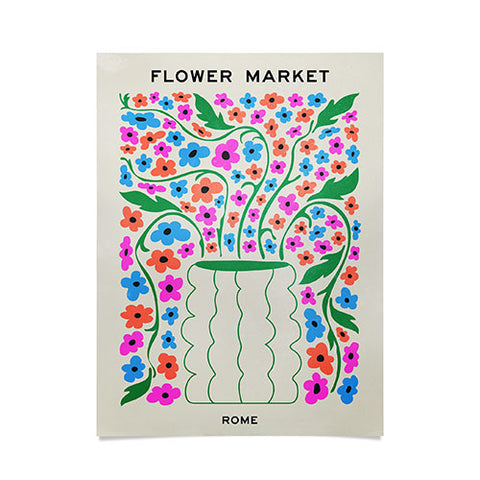 ayeyokp Flower Market 08 Rome Poster