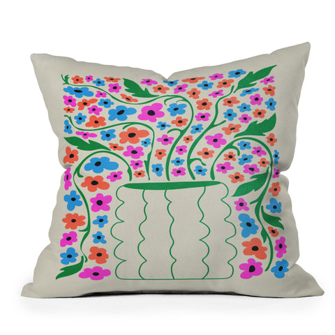 ayeyokp Flower Market 08 Rome Throw Pillow