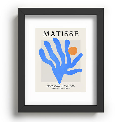 ayeyokp Jazz Blue Leaf Matisse Series Recessed Framing Rectangle