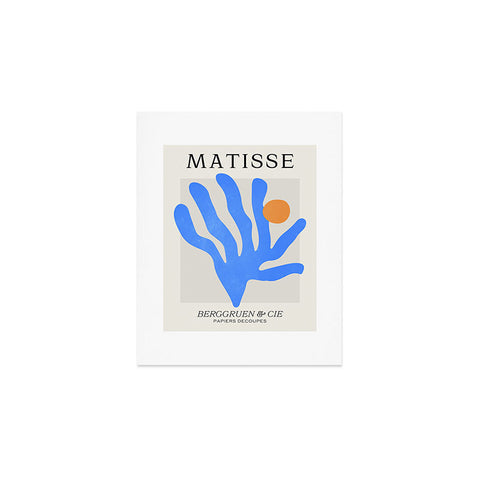 ayeyokp Jazz Blue Leaf Matisse Series Art Print