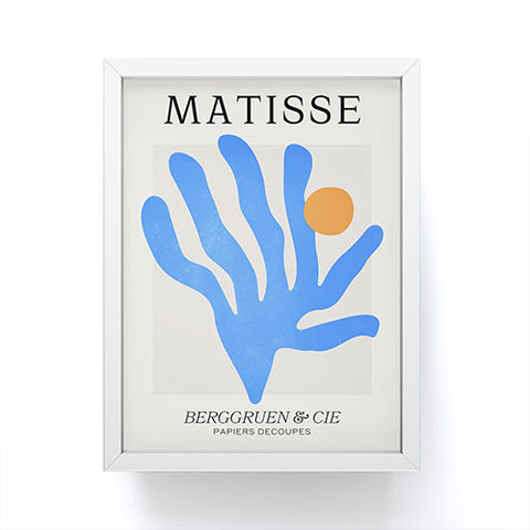 ayeyokp Jazz Blue Leaf Matisse Series Framed Mini Art Print