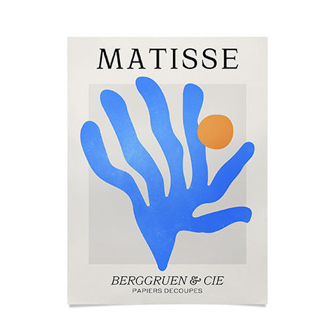 ayeyokp Jazz Blue Leaf Matisse Series Poster