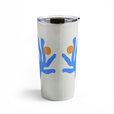 ayeyokp Jazz Blue Leaf Matisse Series Travel Mug