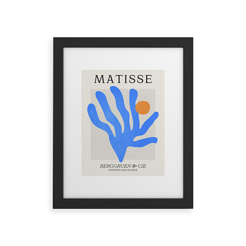 ayeyokp Jazz Blue Leaf Matisse Series Framed Art Print