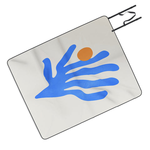 ayeyokp Jazz Blue Leaf Matisse Series Picnic Blanket