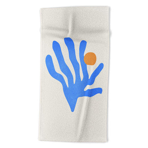 ayeyokp Jazz Blue Leaf Matisse Series Beach Towel