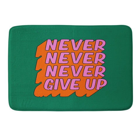 ayeyokp Never Never Give Up Memory Foam Bath Mat