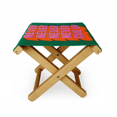 ayeyokp Never Never Give Up Folding Stool