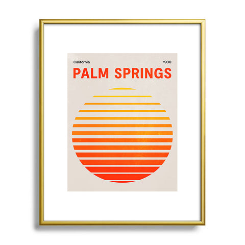 ayeyokp Palm Springs 3 Rising Sun Edit Metal Framed Art Print