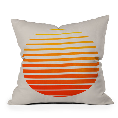 ayeyokp Palm Springs 3 Rising Sun Edit Throw Pillow