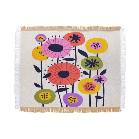 ayeyokp Paris Botanica Edition Flower Throw Blanket