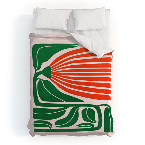 ayeyokp Pippin Ferns Les Fleurs Flow Duvet Cover