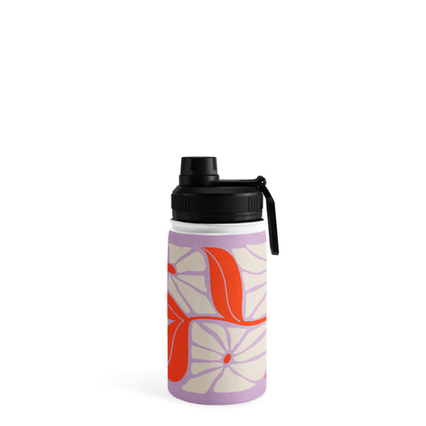 ayeyokp Plum Flamingo Les Fleurs Flower Water Bottle