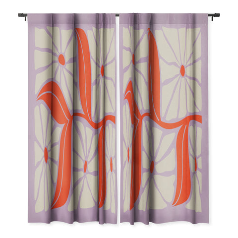 ayeyokp Plum Flamingo Les Fleurs Flower Blackout Non Repeat