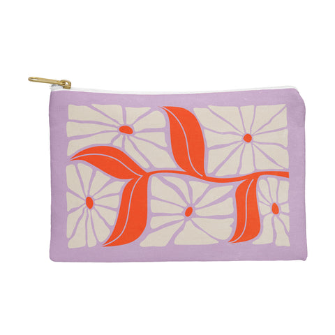 ayeyokp Plum Flamingo Les Fleurs Flower Pouch