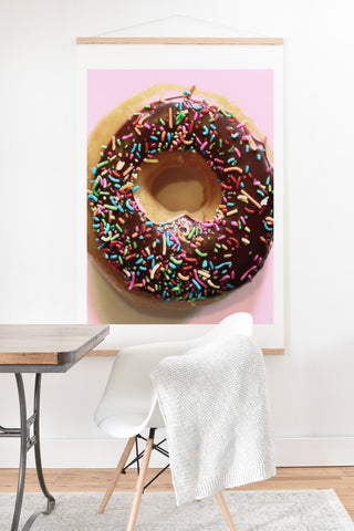Ballack Art House Donut and pink Art Print And Hanger