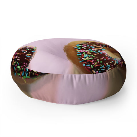 Ballack Art House Donut and pink Floor Pillow Round