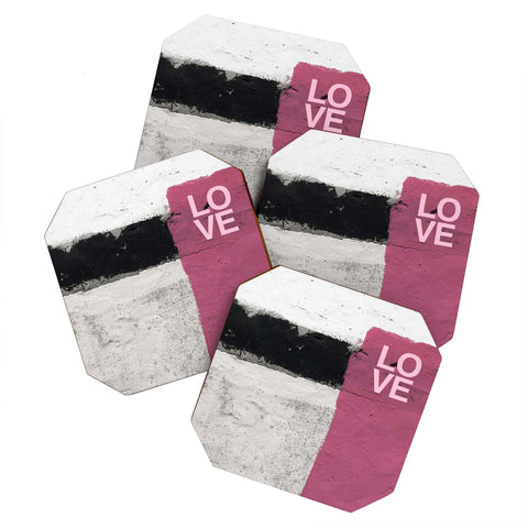Ballack Art House Street Pink Coaster Set