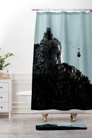 Ballack Art House Table Mountain Shower Curtain And Mat