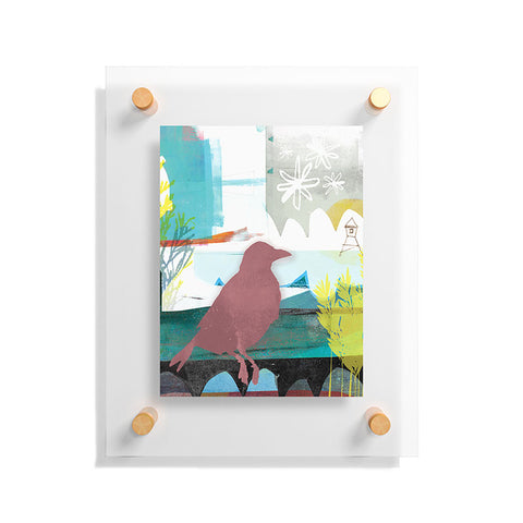 Barbara Chotiner Bird plus Ocean Floating Acrylic Print
