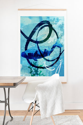 Barbara Chotiner Ocean Swirl Art Print And Hanger