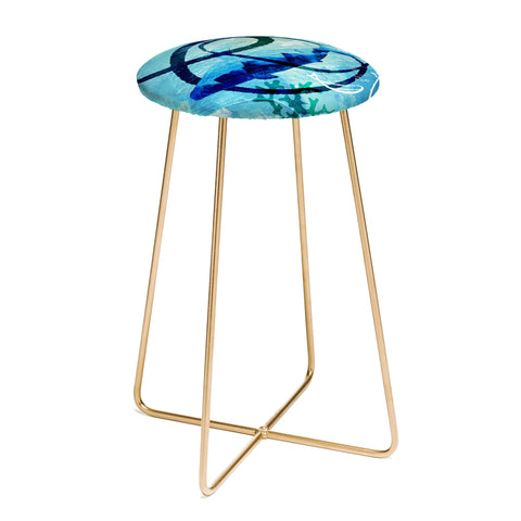 Barbara Chotiner Ocean Swirl Counter Stool
